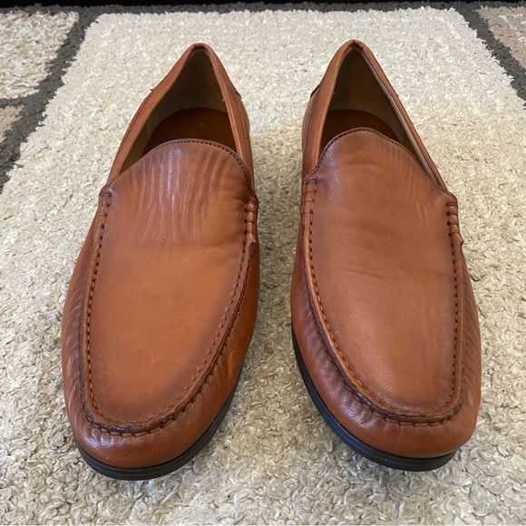 Johnston & Murphy sheepskin brown loafers shoes men’s size 13 main image 9